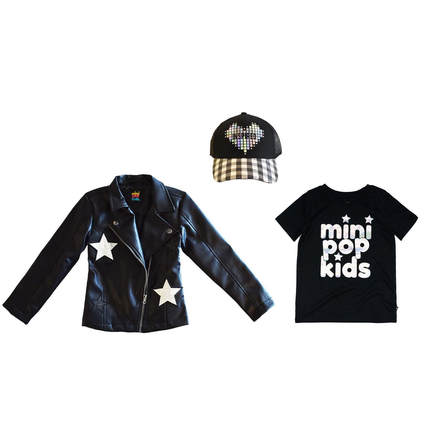Girls Mini Pop Kids Star Patch Jacket