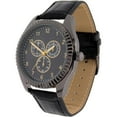 thumbnail image 2 of Men's Easy Read Analog Black PU Strap Watch with Bracelet set, 2 of 2