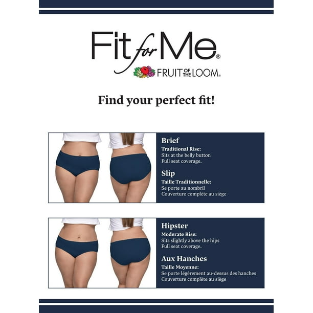 Fit for Me® by Fruit of the Loom® Women's Cotton Briefs 5-Pack 100% Cotton