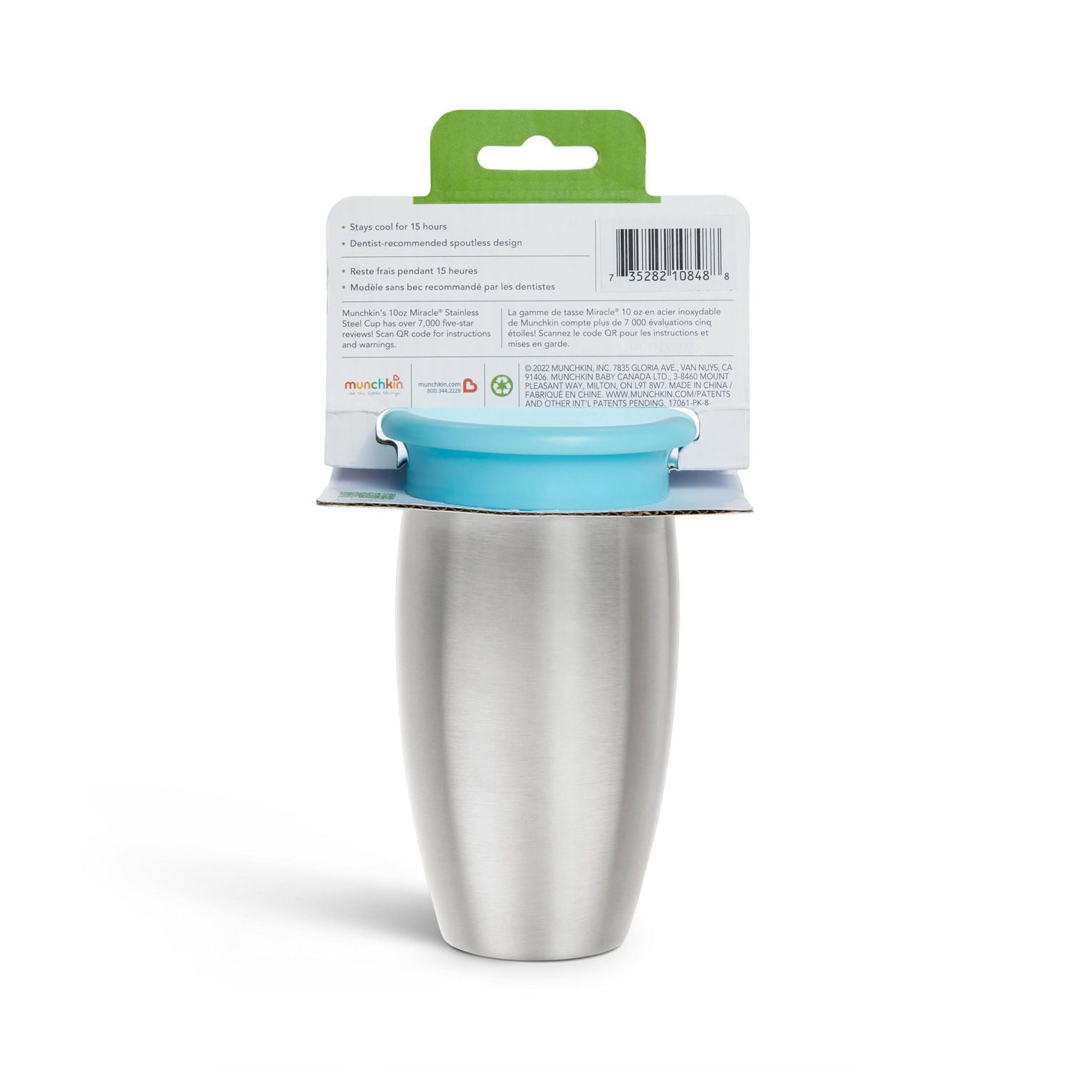 Munchkin Miracle® 360° Stainless Steel Sippy Cup, 10oz