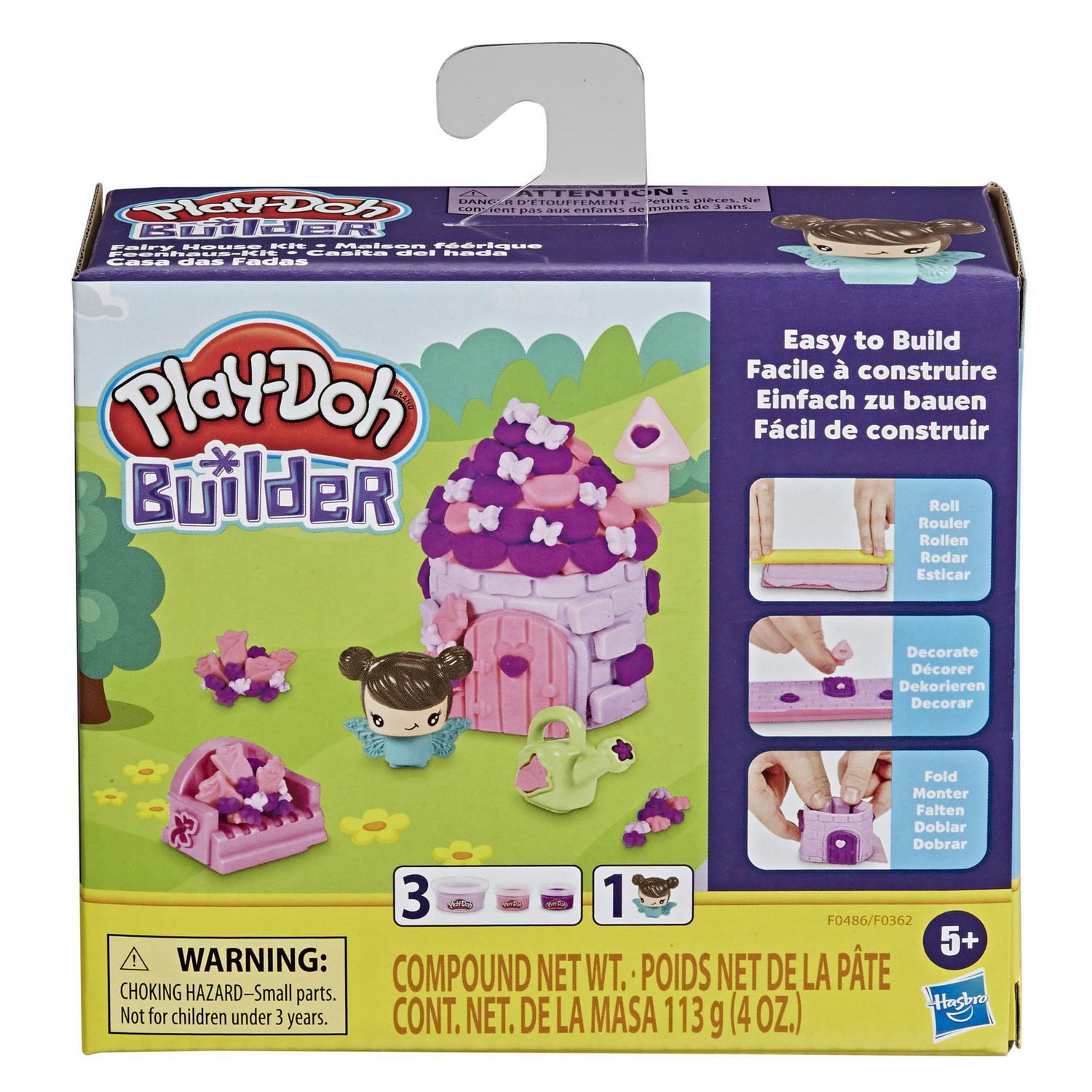 PlayDoh Builder Fairy House Toy Building Kit for Kids 5 Years and Up