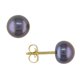 Miadora Boucles d'oreilles avec perle d'eau douce noire bouton 6-6,5 mm en or jaune 10 K – image 1 sur 1