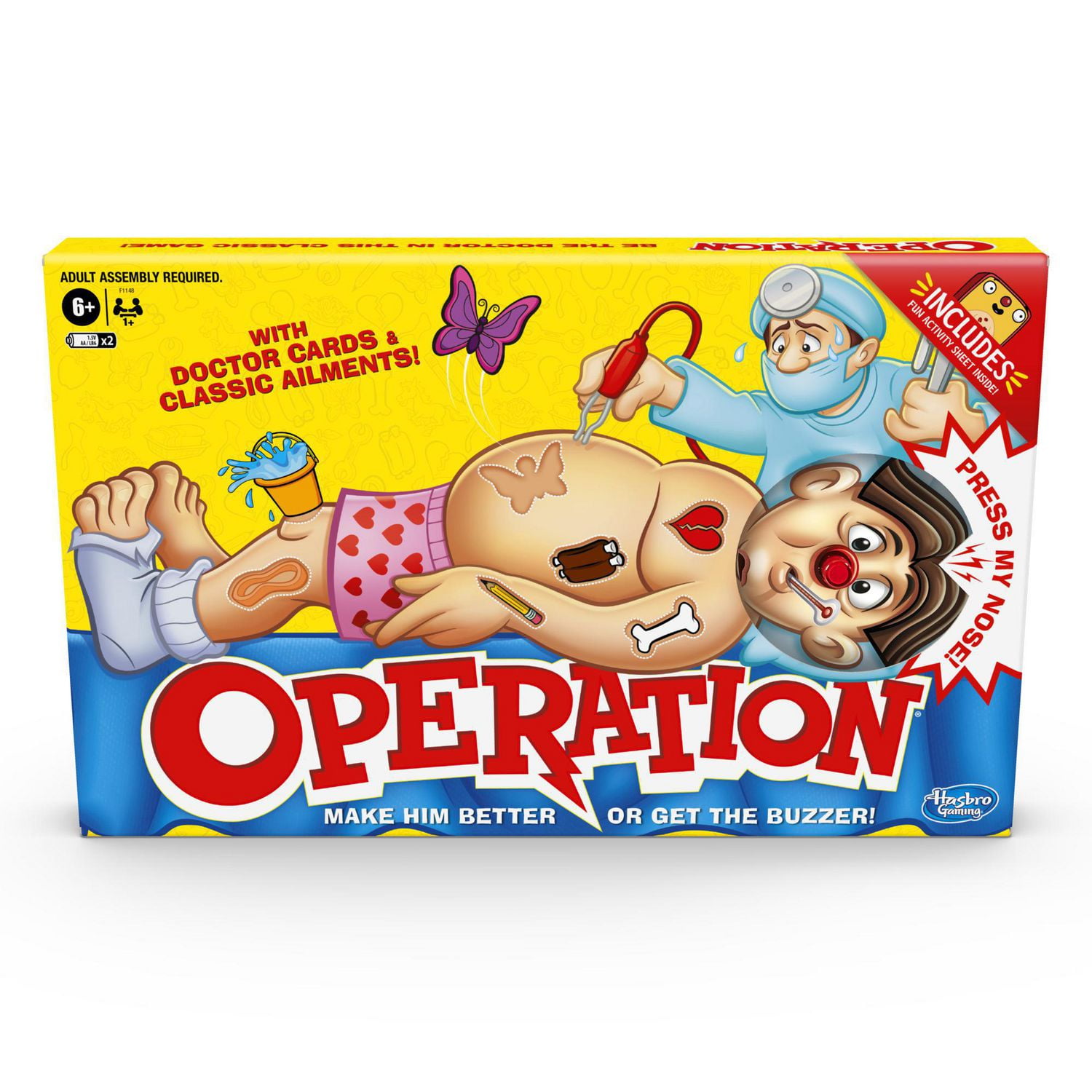 Operation Board Game Includes Coloring and Activity Sheet Walmart
