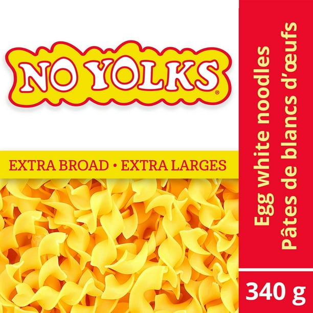 No Yolks Extra Broad Egg White Noodles Pasta, 340 g Walmart.ca