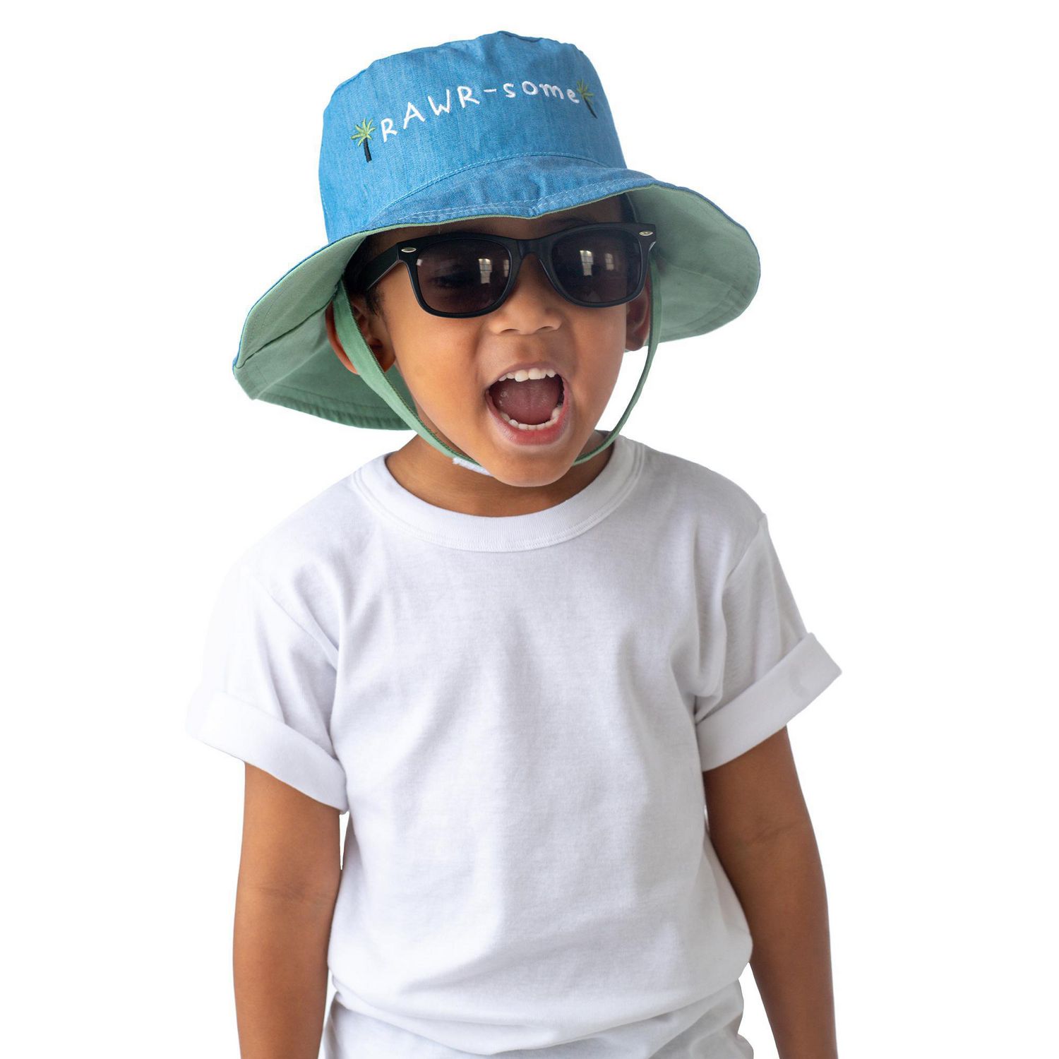 FLAPJACKKIDS KIDS'SUN HAT DINO/SURFER DINO - baby enRoute