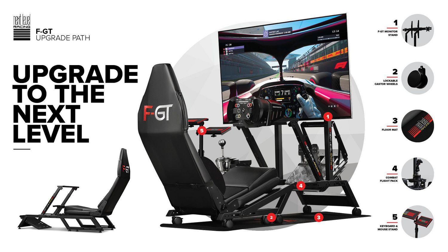 Next Level Racing® F-GT Formula and GT Simulator Cockpit | Walmart