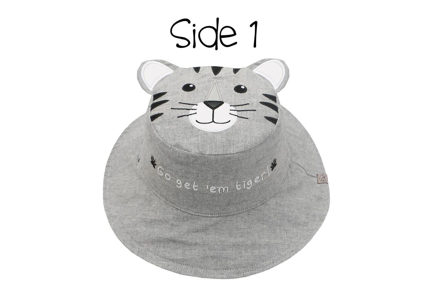 FlapJackKids - Chapeau de soleil réversible pour bébés, enfants et petites - Camion Tigre et Safari - UPF 50+