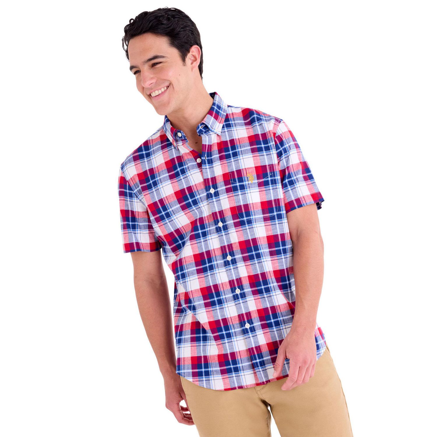 U.S. Polo Assn. Chemise boutonnée à manches courtes pour hommes