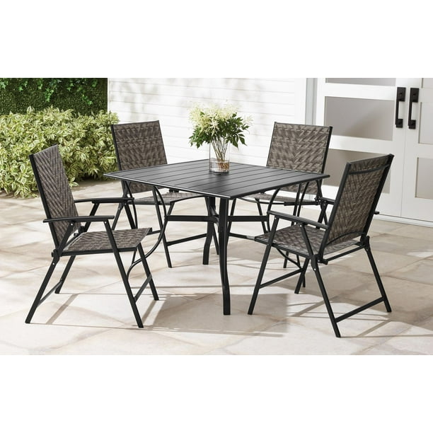 Mainstays 5 Piece Wicker Folding Dining Set Walmart.ca