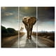 Tableau imprimé sur toile Design Art éléphant qui marche – image 2 sur 3
