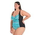 thumbnail image 2 of Krista Plus Women's Crossover V-Neck One-Piece Swimsuit, 2 of 7