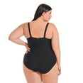 thumbnail image 3 of Krista Plus Women's Crossover V-Neck One-Piece Swimsuit, 3 of 7