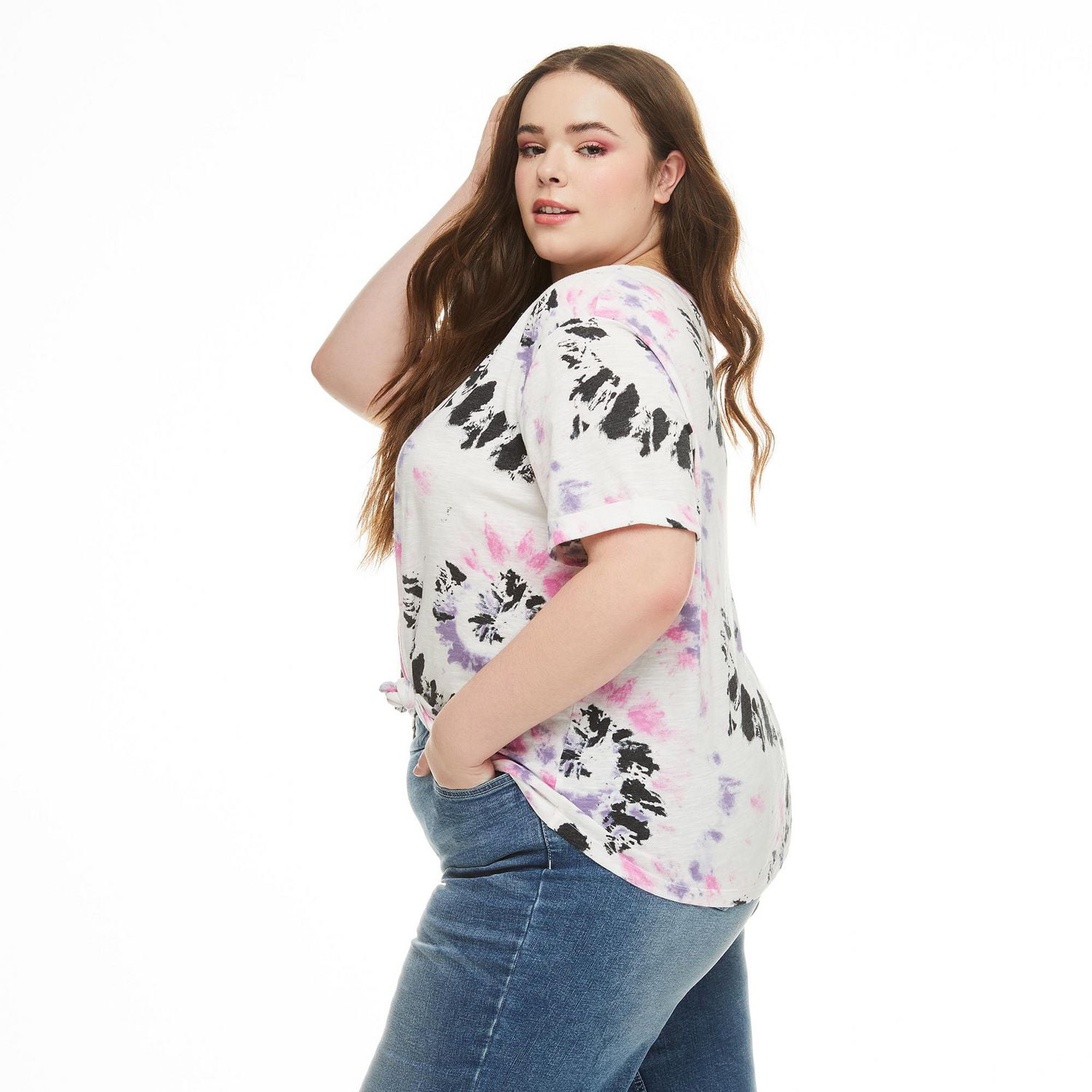 T-shirt noué à l’avant Harper + Zoe Plus pour femmes