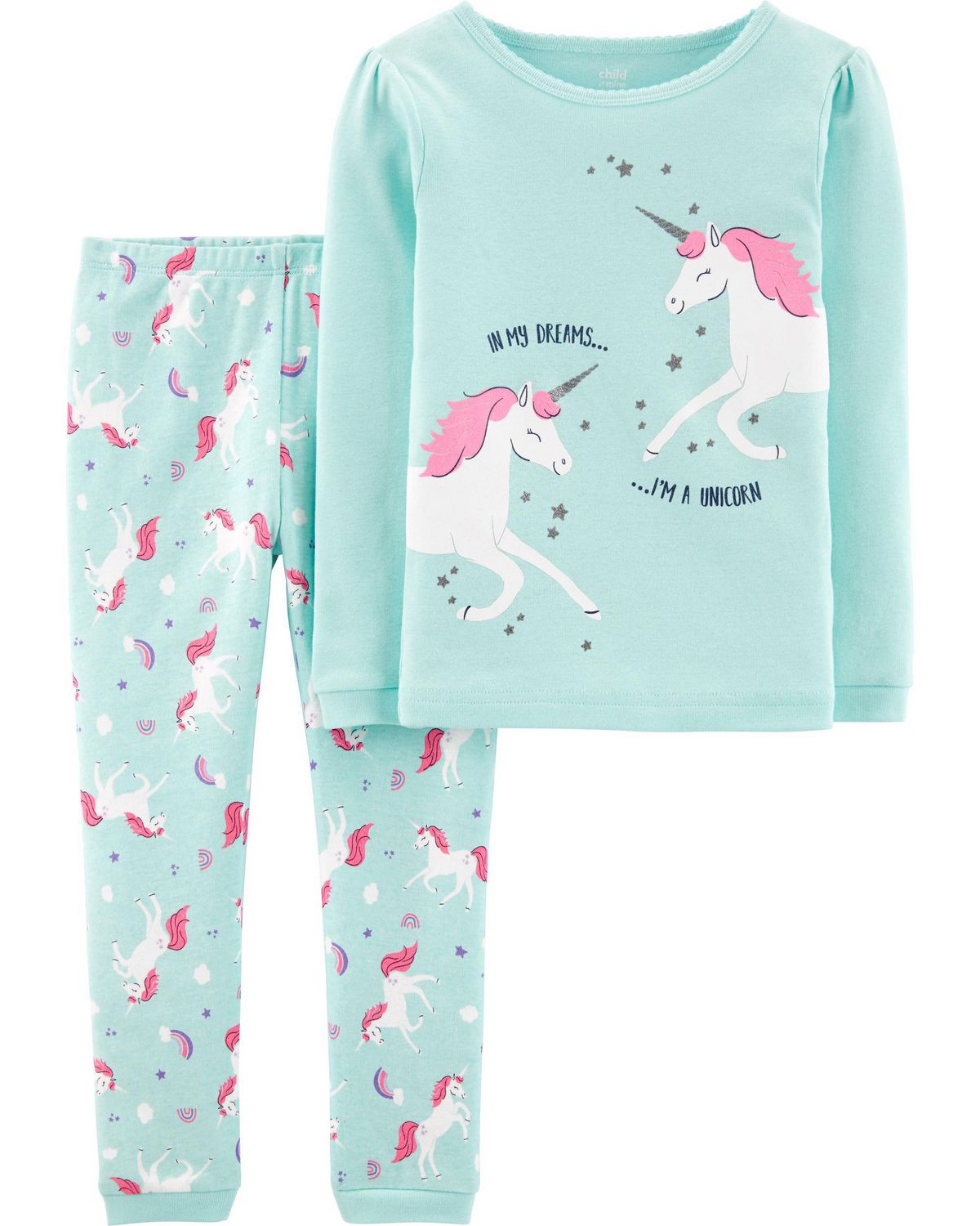 Child of Mine made by Carter's Infant Girl' Cotton 2-piece Pyjama ...
