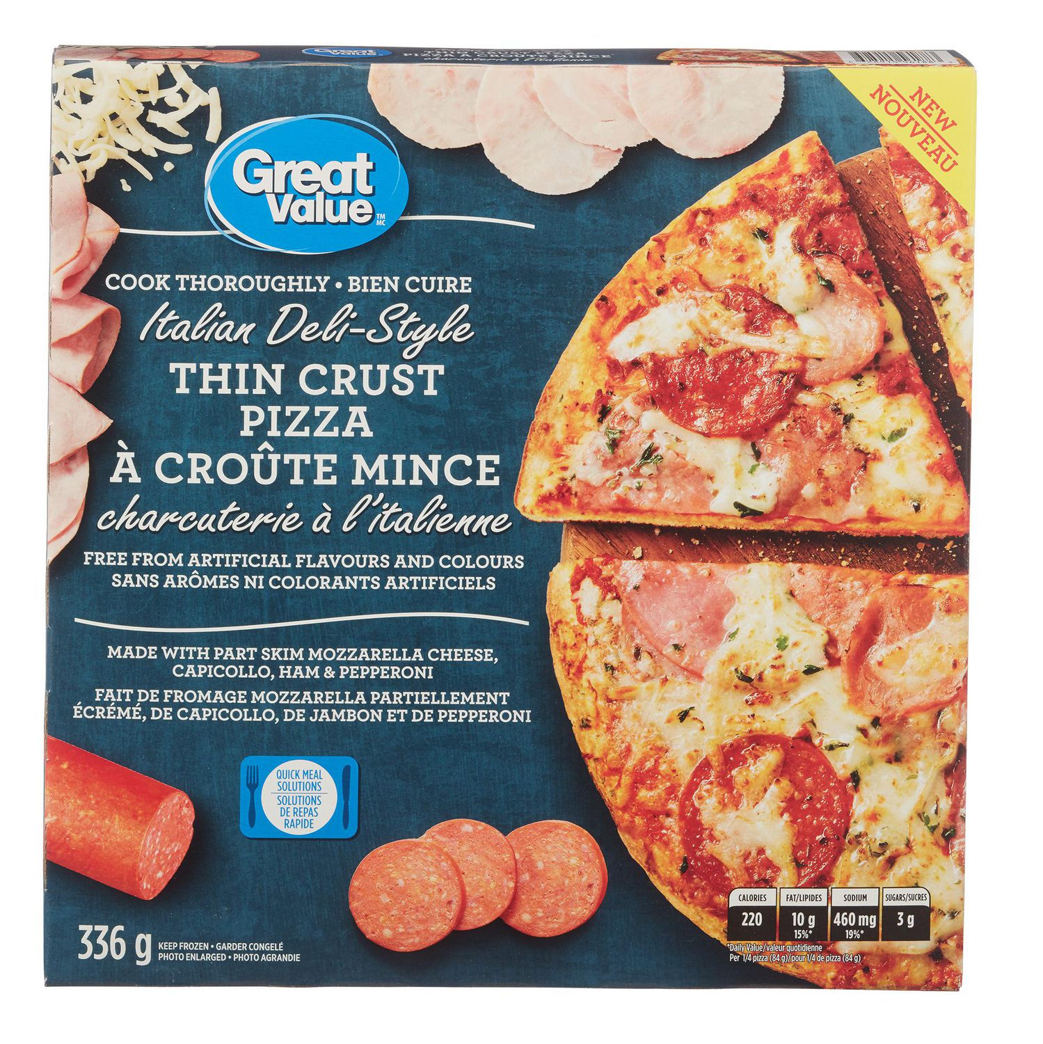 Great Value Italian DeliStyle Thin Crust Pizza Walmart Canada