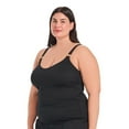 thumbnail image 2 of Krista Plus Women's Textured Scoop Neck Tankini Swim Top, 2 of 7
