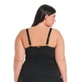 thumbnail image 3 of Krista Plus Women's Textured Scoop Neck Tankini Swim Top, 3 of 7