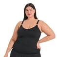 thumbnail image 1 of Krista Plus Women's Textured Scoop Neck Tankini Swim Top, 1 of 7