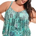 thumbnail image 4 of Krista Plus Women's Scoop Neck Mesh Tiered One Piece Swimsuit, 4 of 8