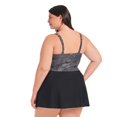 thumbnail image 2 of Krista Plus Women's Crossover V Neck Side Tie Full Coverage Swim Dress, 2 of 8