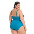 thumbnail image 2 of Krista Plus Women's V Neck Double Strap One Piece Swimsuit, 2 of 7