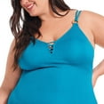 thumbnail image 3 of Krista Plus Women's V Neck Double Strap One Piece Swimsuit, 3 of 7