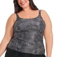 thumbnail image 3 of Krista Plus Women's Scoop Neck Double Straps Tankini Swim Top, 3 of 7