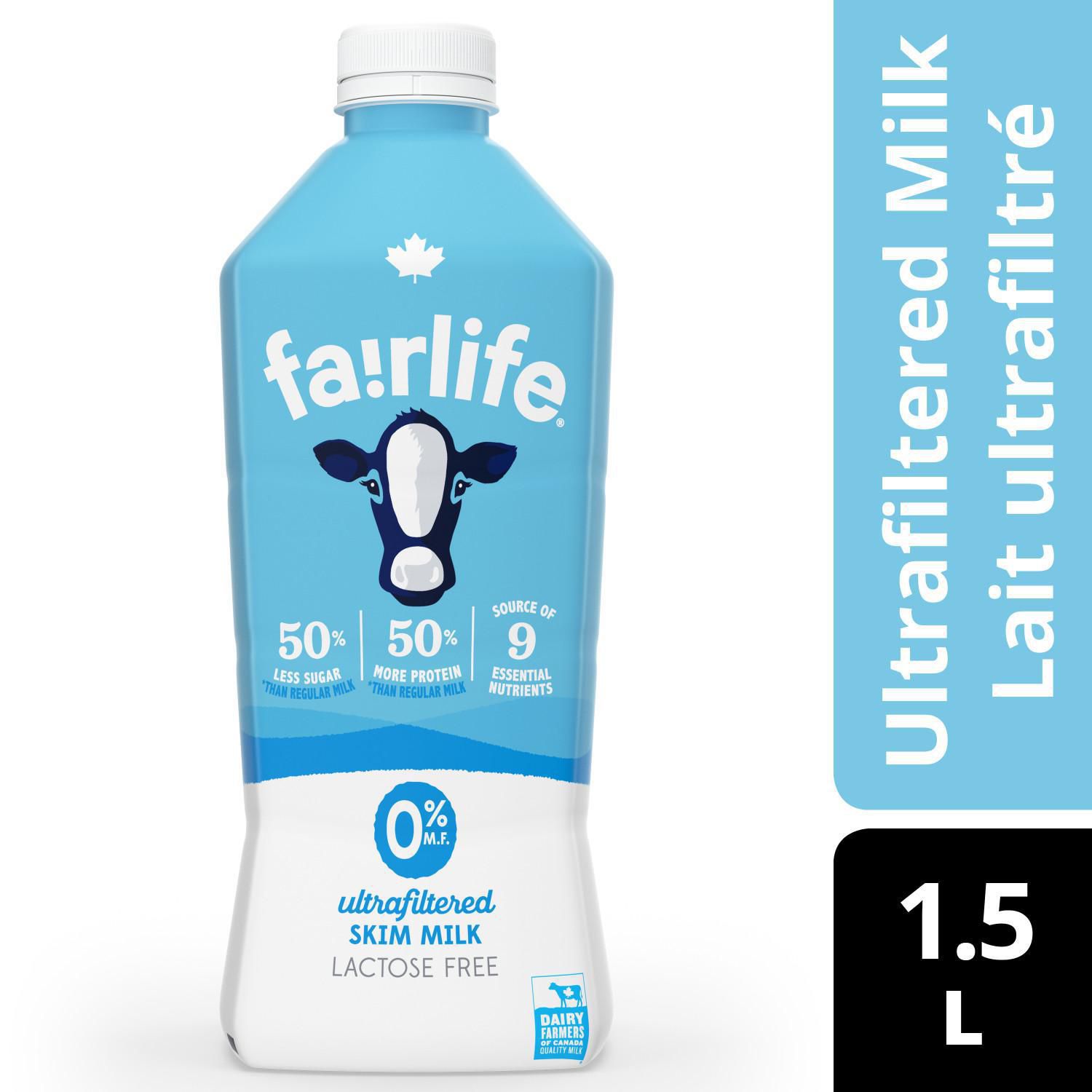 fairlife skim milk nutrition label