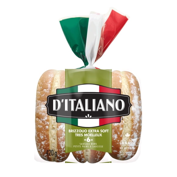 D'Italiano Brizzolio Sausage Buns, 6 Count, 420 g