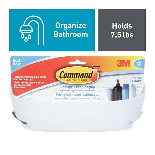 Command™ Bath Caddy BATH11-EF, Frosted, 7.5 lbs (3.4 kg)