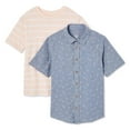 thumbnail image 1 of George Boys' Woven Shirt 2-Piece Set, 1 of 2