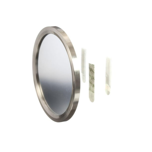 Miroir de courtoisie, Miroir de courtoisie pivotant à 360° avec Support,  grossissement Double Face de 20cm, Cadre en Acier Inoxydable pour Commode  de