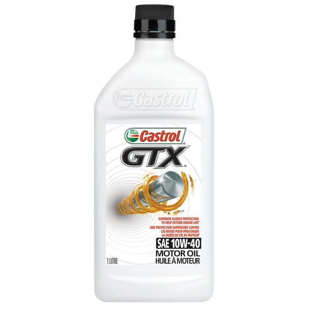 Huile à moteurs 10W-40 GTX de Castrol 1 l Les additifs exclusifs de Castrol font de l’huile GTX l’une des huiles traditionnelles les plus évoluées.