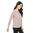 thumbnail image 2 of George Women's Striped V-Neck Tee, 2 of 6