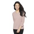 thumbnail image 1 of George Women's Striped V-Neck Tee, 1 of 6