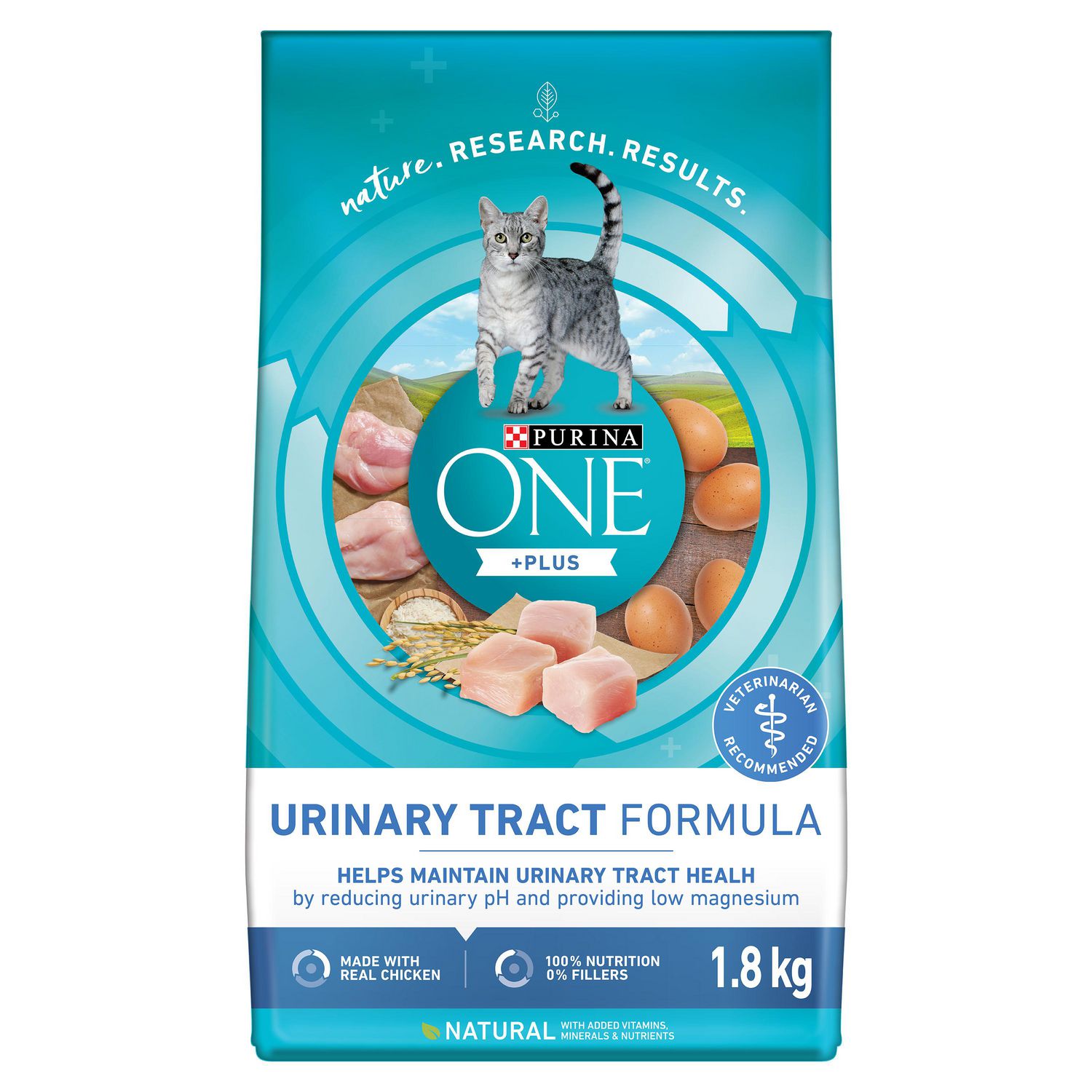 Purina ONE +Plus Urinary Tract Formula Chicken, Dry Cat Food 1.8