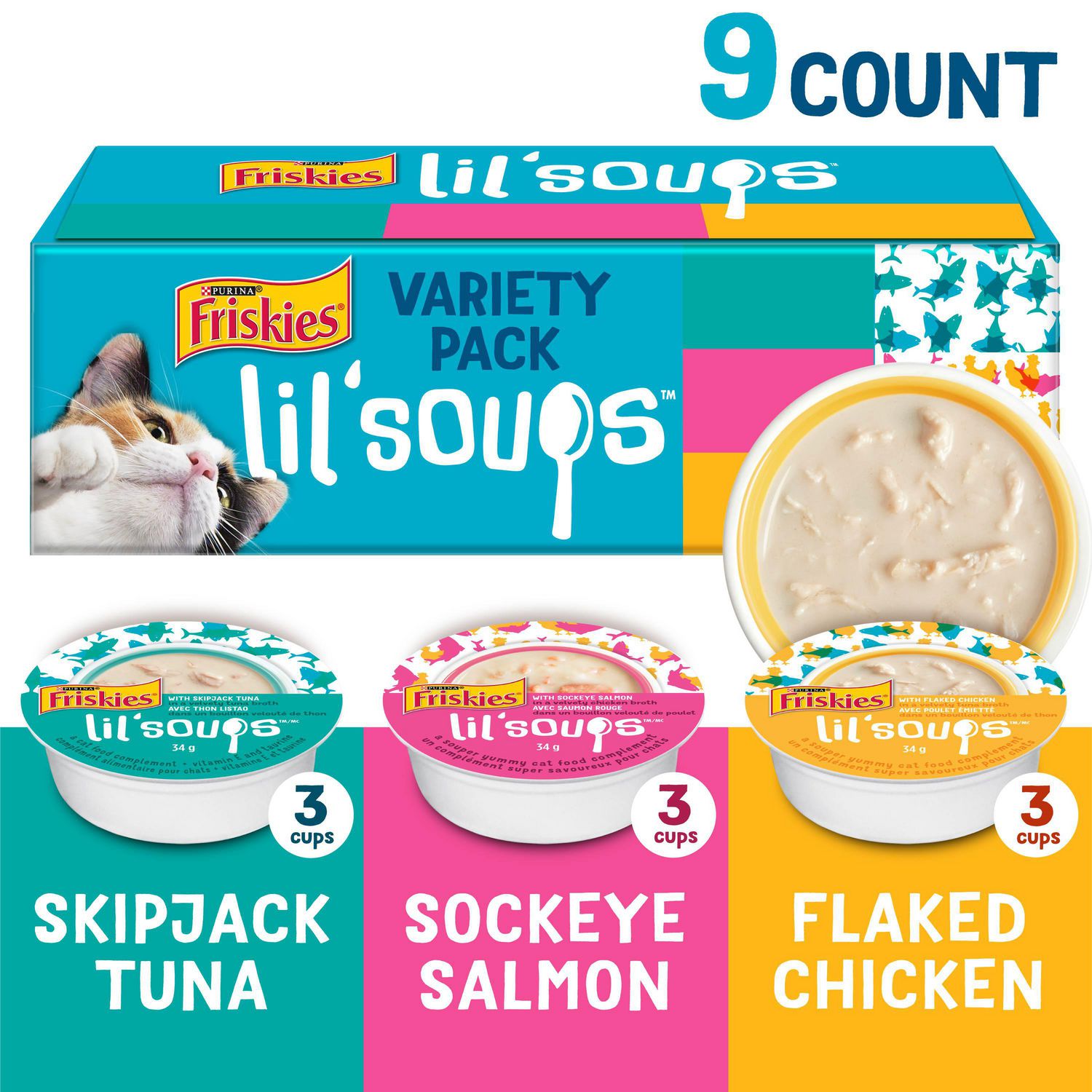 Friskies Lil’ Soups Cat Food Complement, Variety Pack Walmart Canada