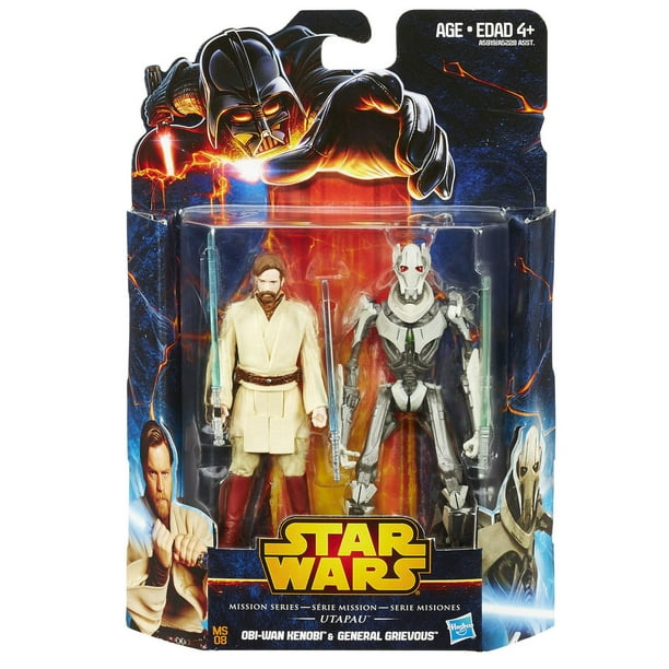 STAR WARS SÉRIE MISSION - Duos de figurines de 9,5 cm - Ep3 Obi-Wan et General Grievous