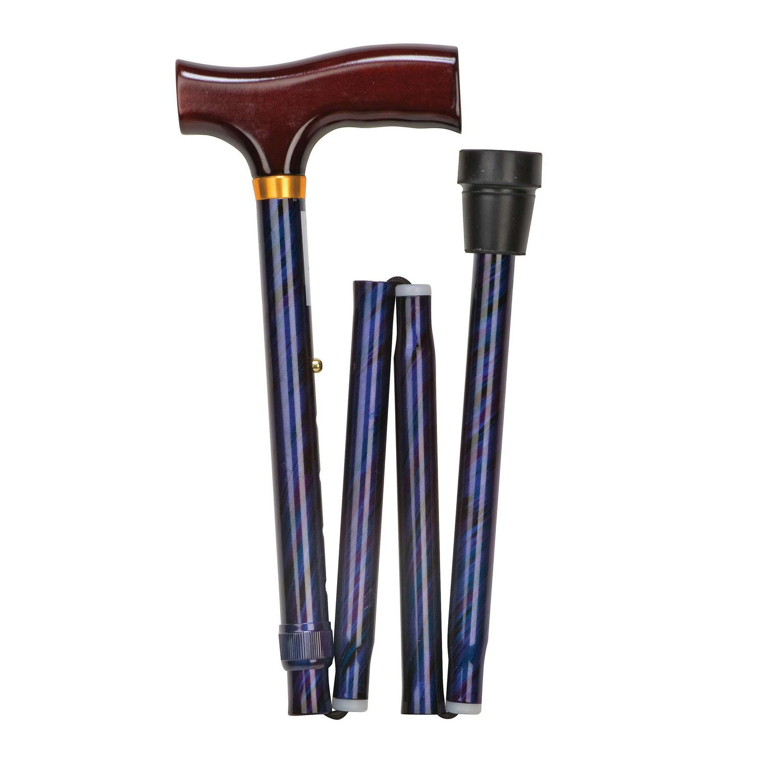 Folding Cane Derby Handle Walking Stick Adjustable Collapsible Foldable Walking Cane For Men