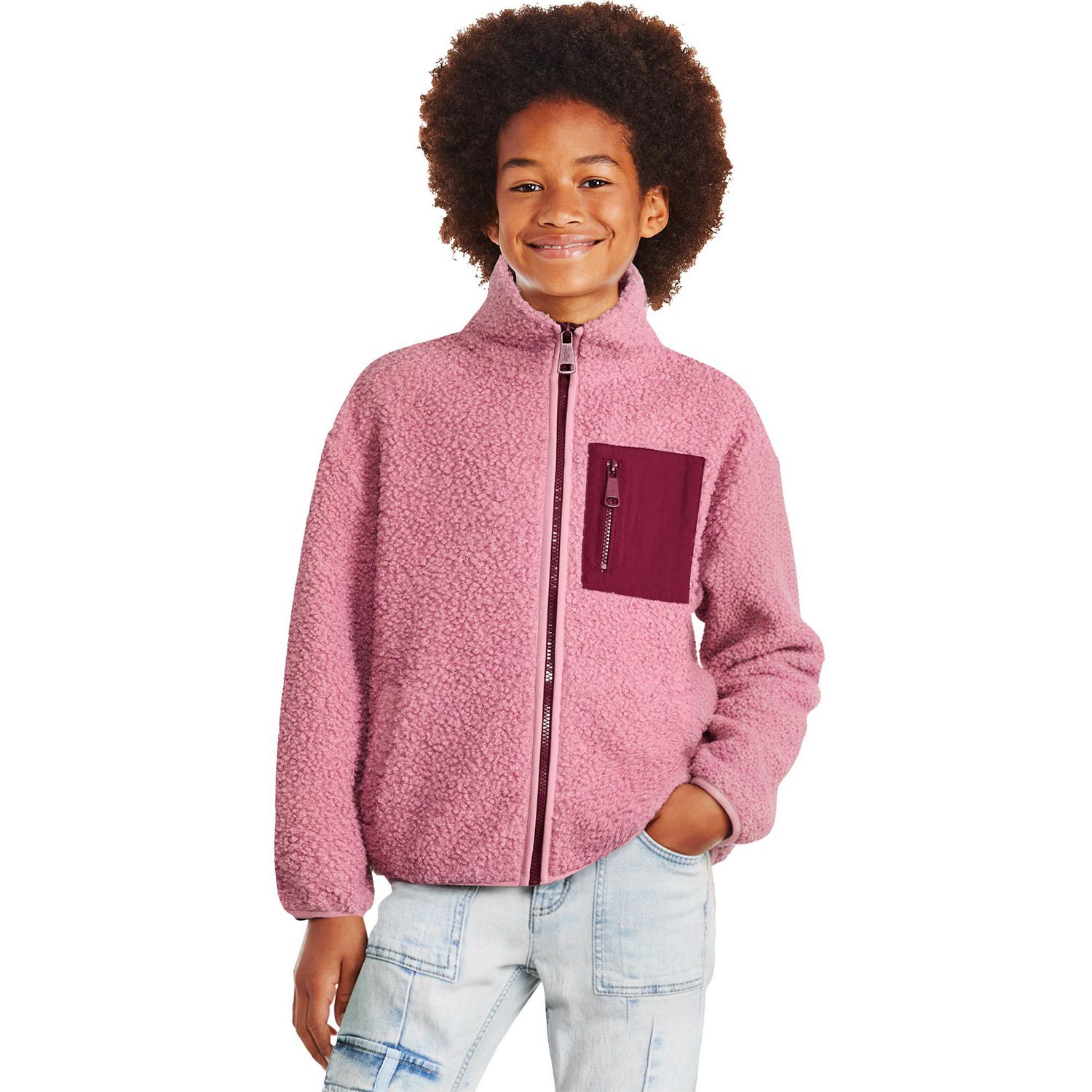 Veste en molleton pelucheux Justice pour filles