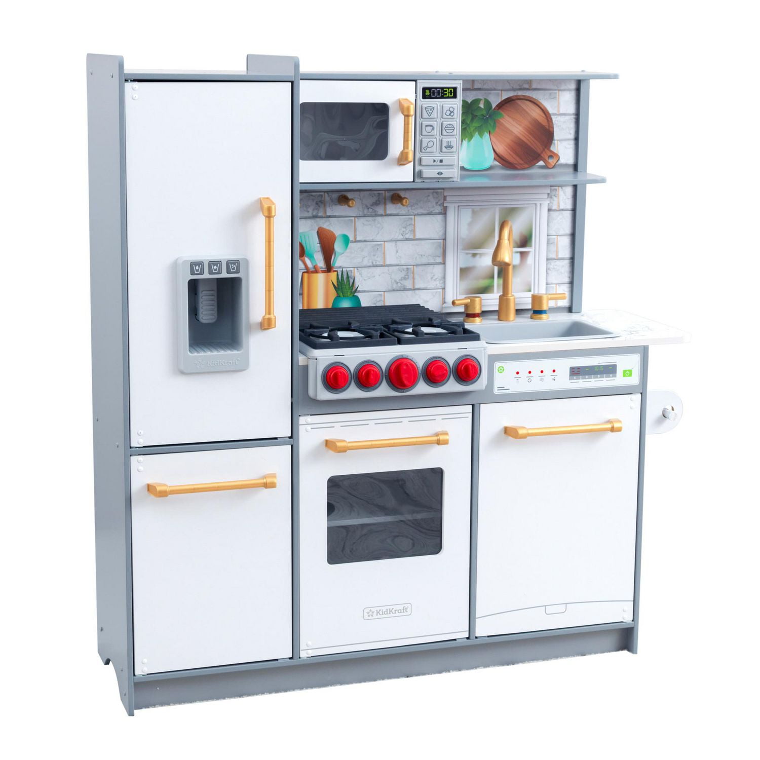 KidKraft Uptown Elite White Play Kitchen With EZ Kraft Assembly   6000203953744 