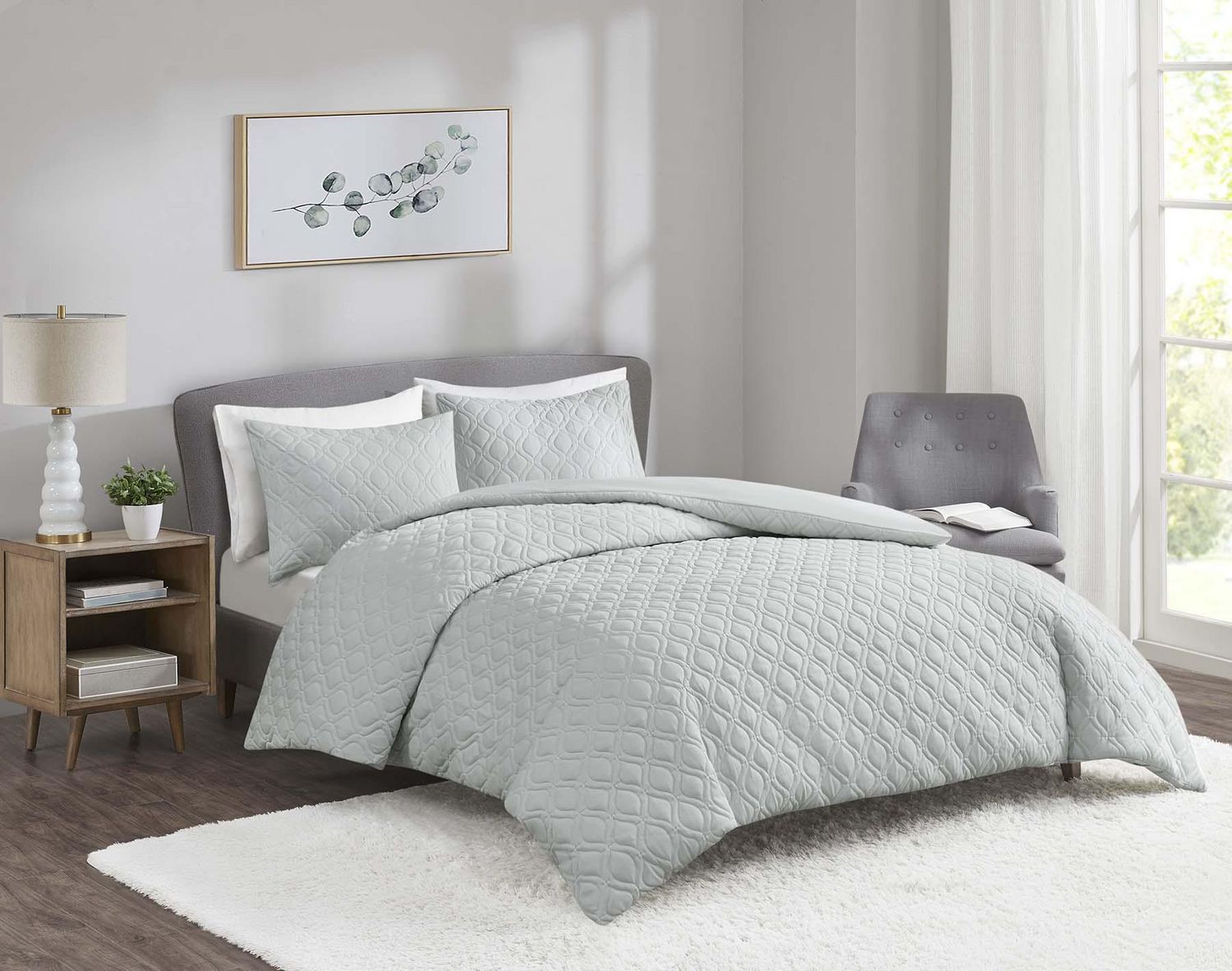 Hometrends 4pc Quilted Duvet Cover Set Walmart Canada