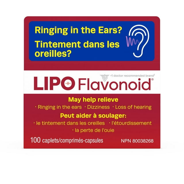 Lipo-Flavonoid Ear Health Supplement, Relief for Ear Ringing, Dizziness, Loss of hearing