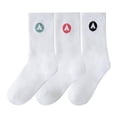 thumbnail image 2 of Airwalk Girls' Crew Socks 3-Pack, 2 of 5