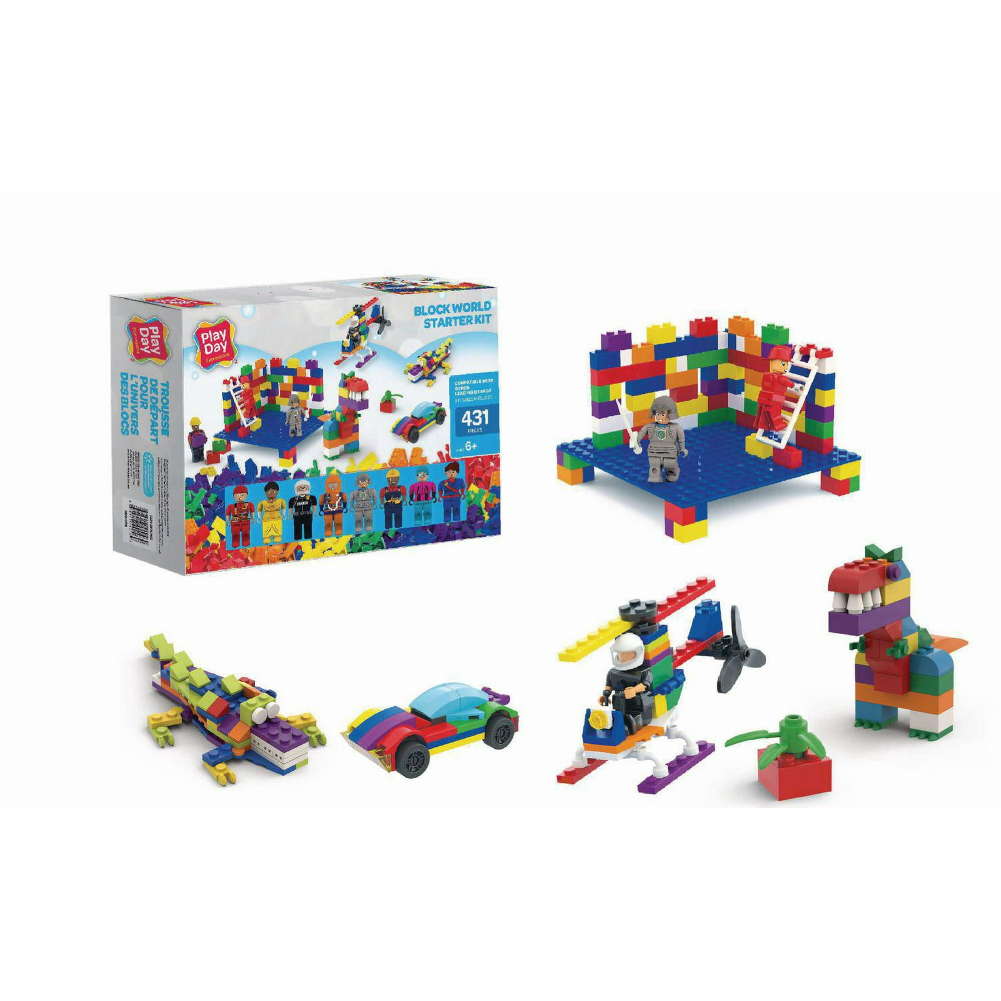 Play Day - Block World Starter Kit 431 Piece, Compatible with