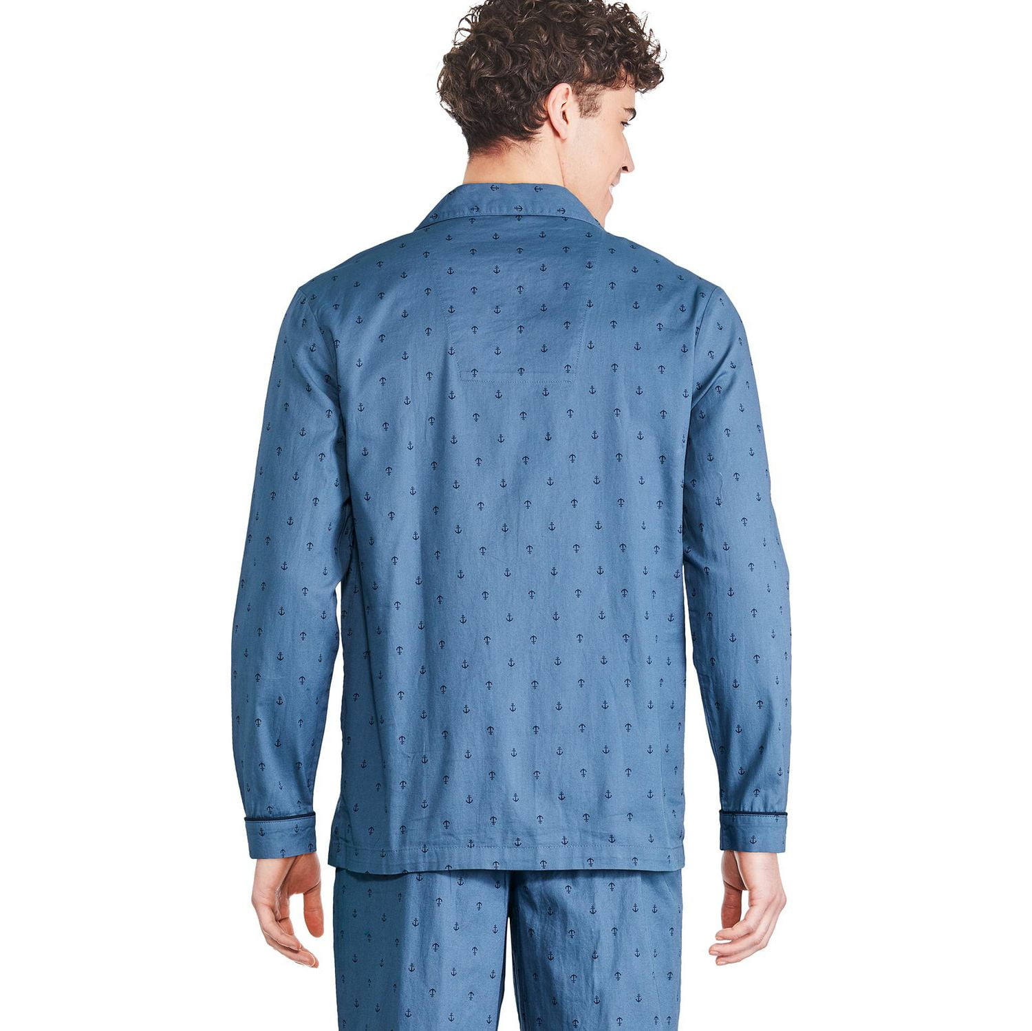 George Men's Notch Collar Pajama 2-Piece Set