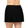 thumbnail image 2 of Krista Plus Women's Black A-Line Swim Skirt with Built-In Shorts Bottom, 2 of 3