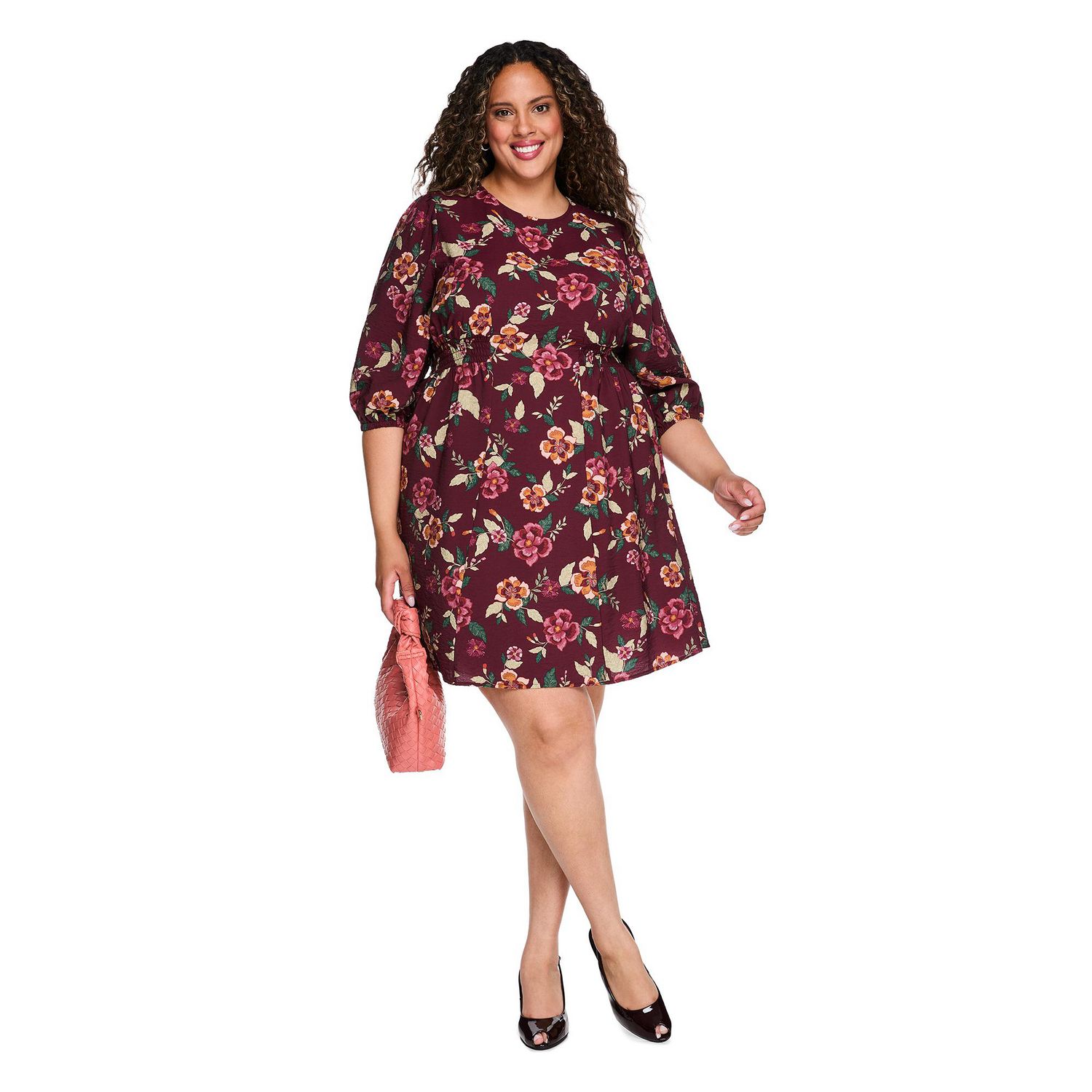 Robe ajustée et évasée à manches longues Lane Bryant Plus pour femmes