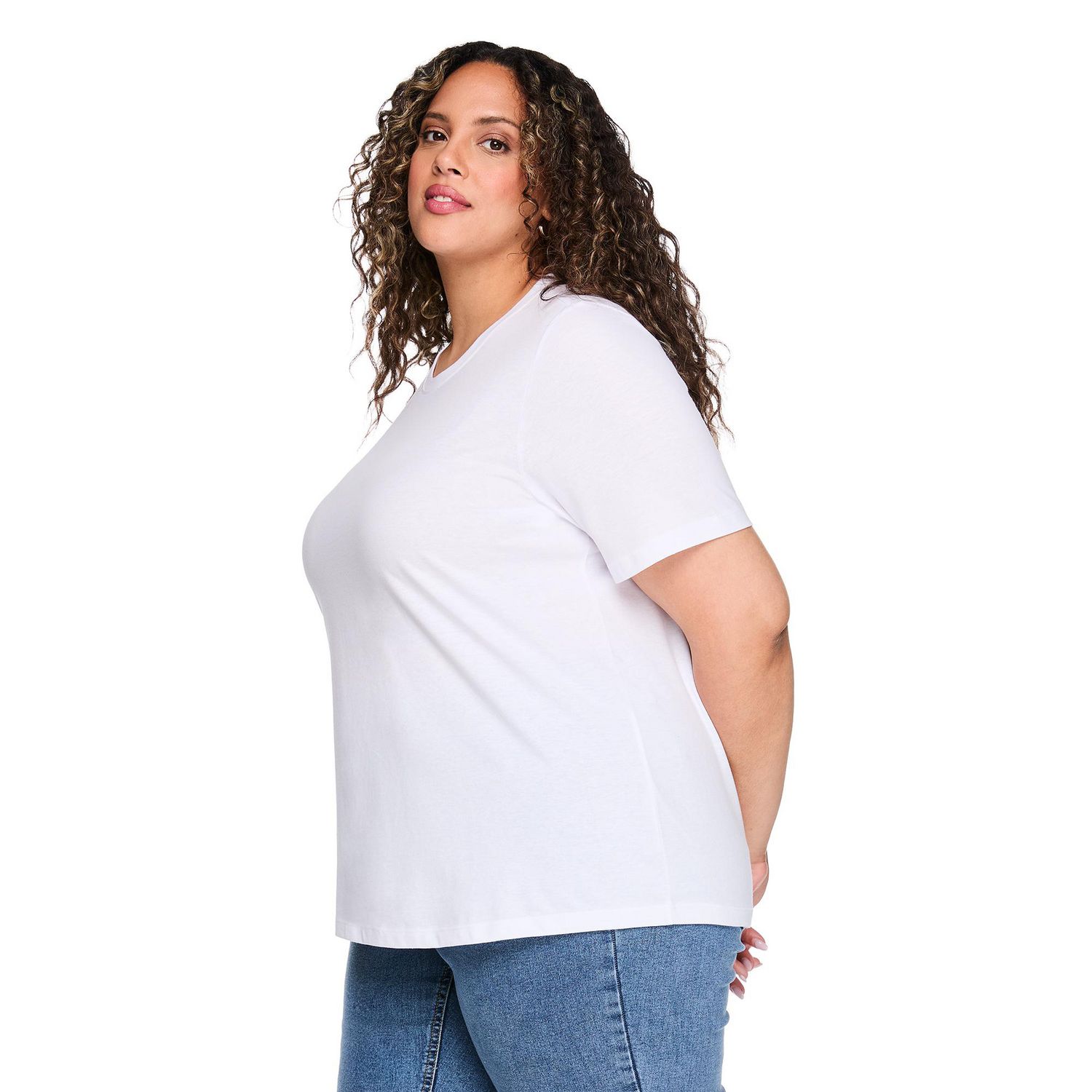 T-shirt à encolure ras du cou Lane Bryant Plus pour femmes
