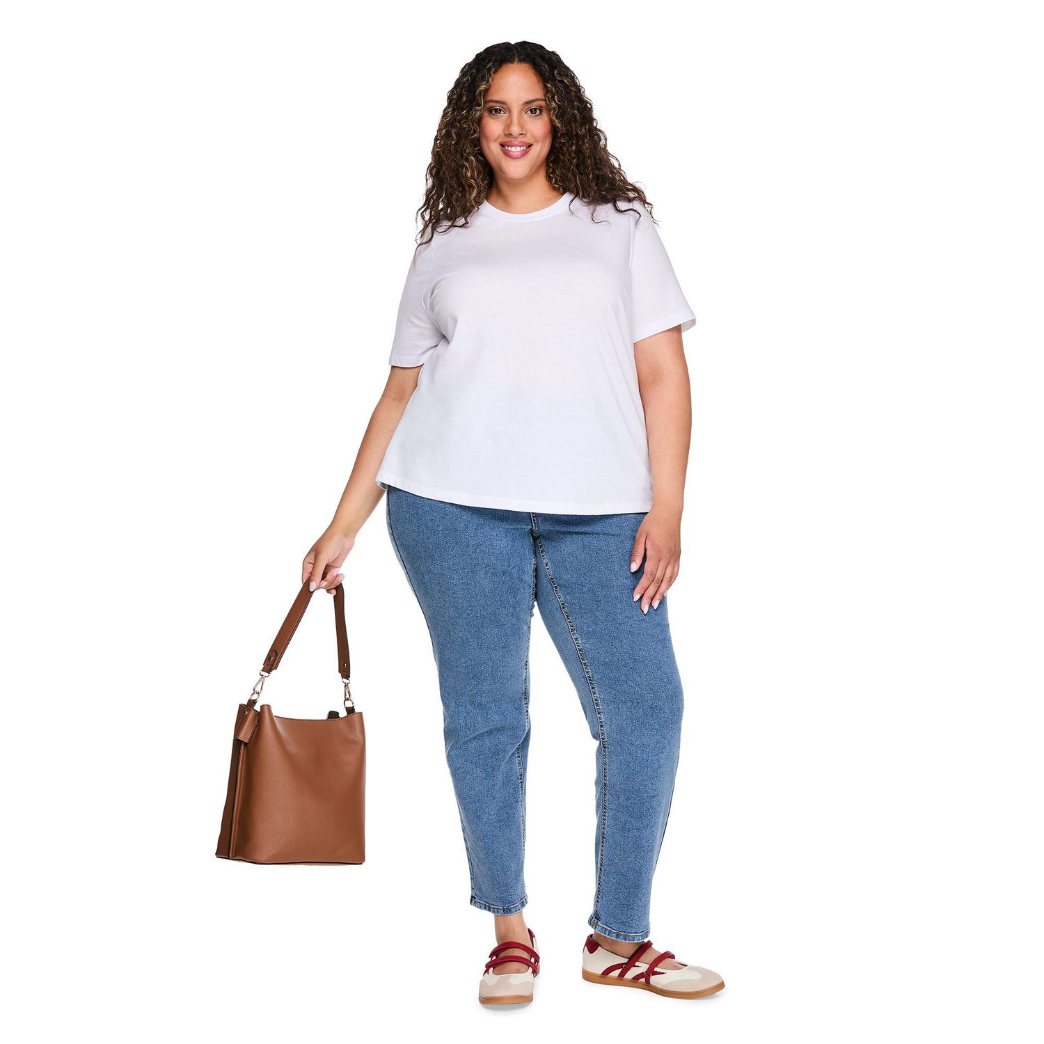 T-shirt à encolure ras du cou Lane Bryant Plus pour femmes